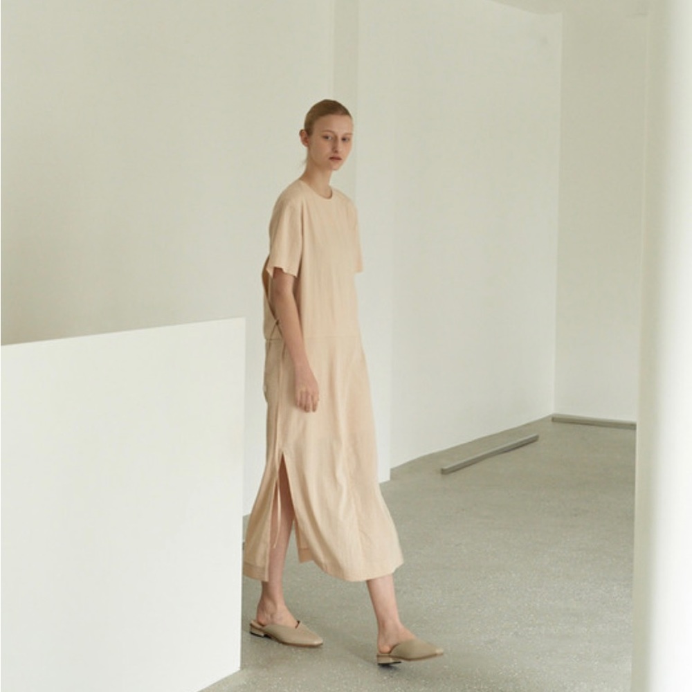 Mohan linen dress small 4-6 beige from w concept
